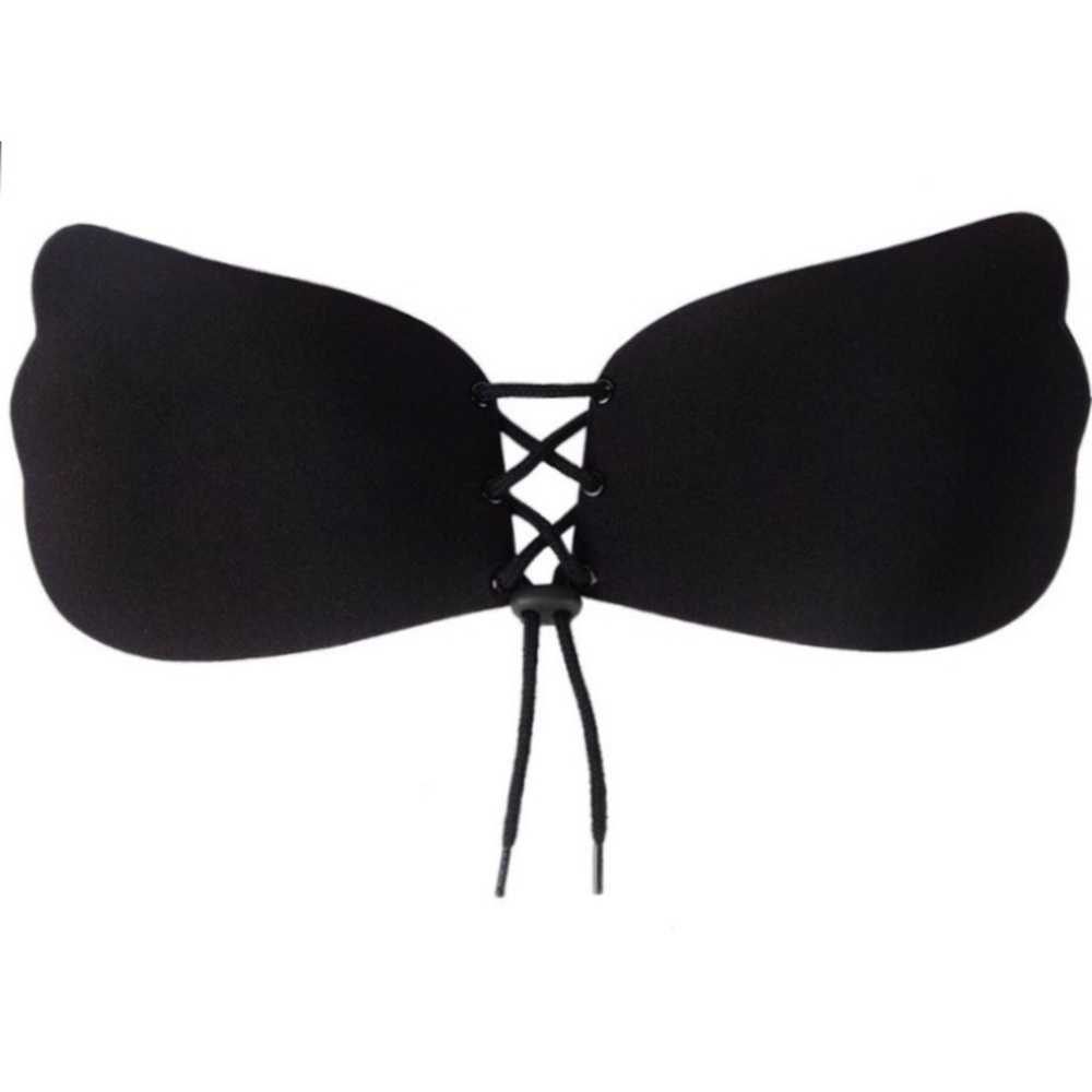 Black Adhesive Strapless Bra C Cup
